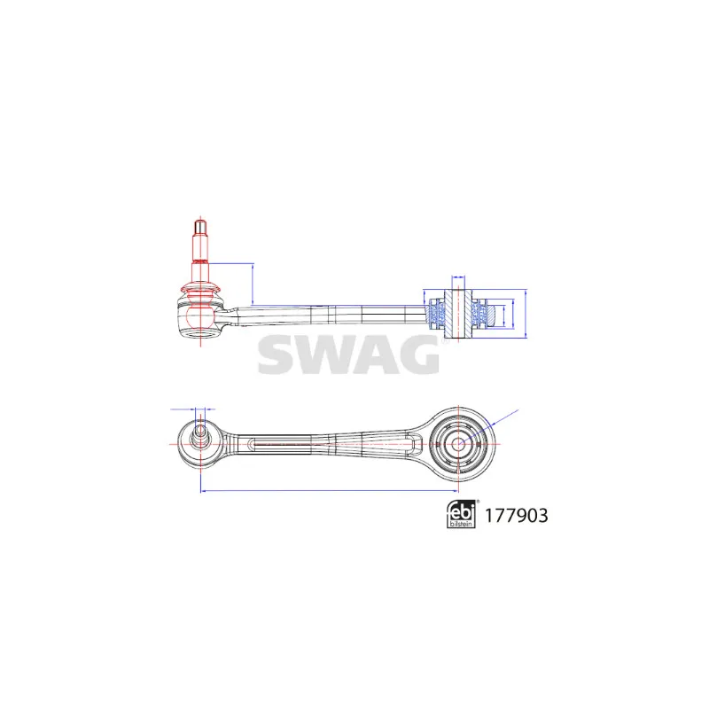Bras de liaison, suspension de roue arrière droit SWAG 33 10 4359