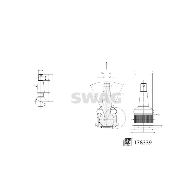 Rotule de suspension SWAG 33 10 4477