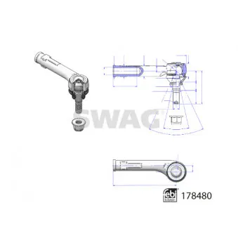 Rotule de barre de connexion avant droit SWAG 33 10 4548