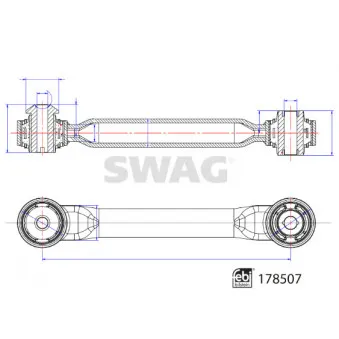 Bras de liaison, suspension de roue arrière SWAG 33 10 4561