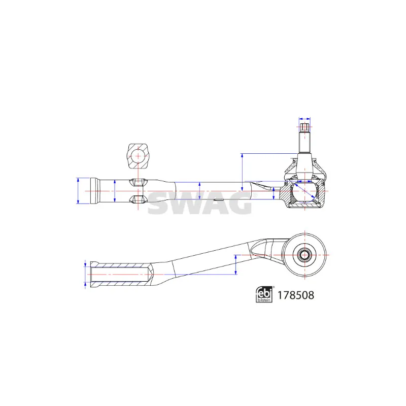 Rotule de barre de connexion avant droit SWAG 33 10 4562