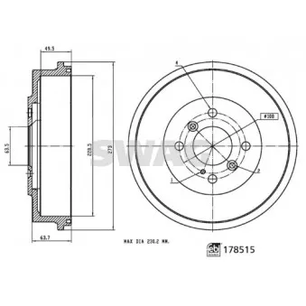 Tambour de frein SWAG