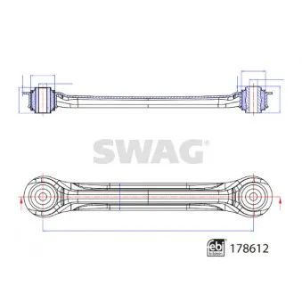 Bras de liaison, suspension de roue arrière SWAG 33 10 4641