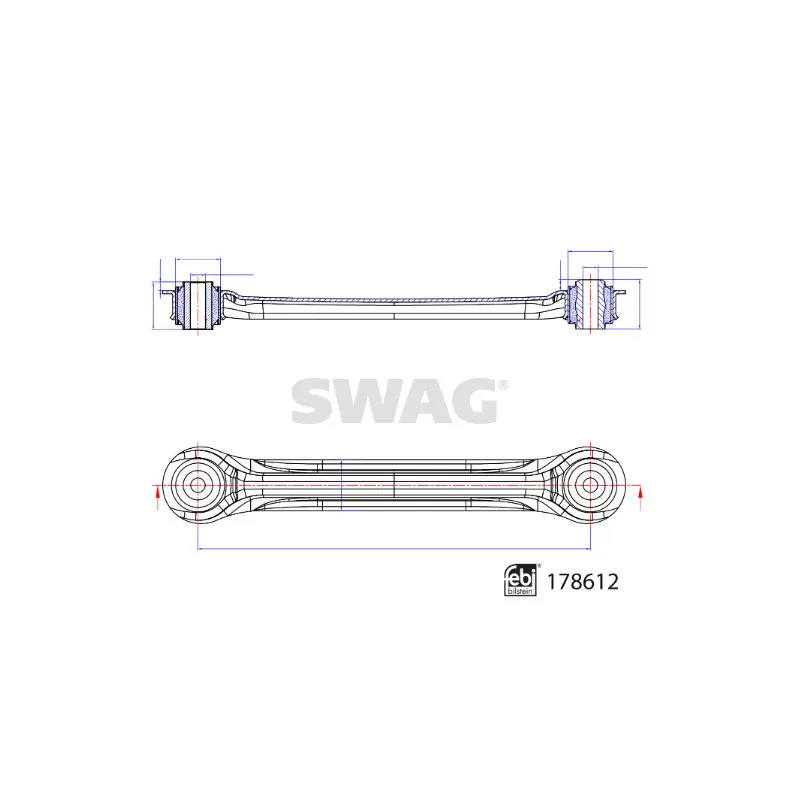 Bras de liaison, suspension de roue arrière SWAG 33 10 4641