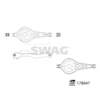 Bras de liaison, suspension de roue arrière SWAG 33 10 4664