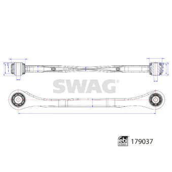 Bras de liaison, suspension de roue arrière gauche SWAG 33 10 4781