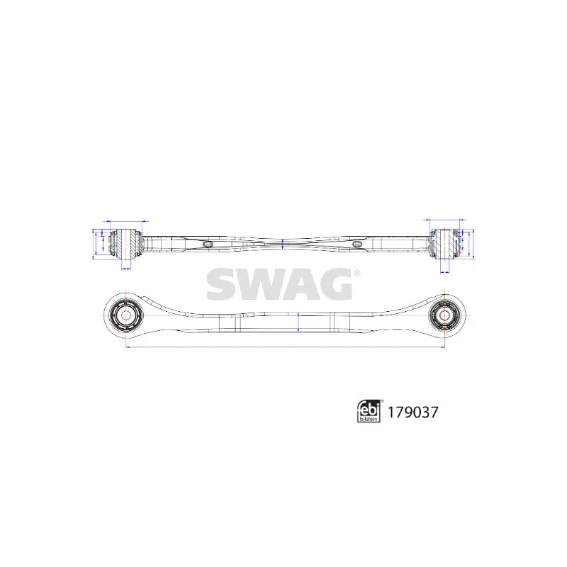 Bras de liaison, suspension de roue arrière gauche SWAG 33 10 4781