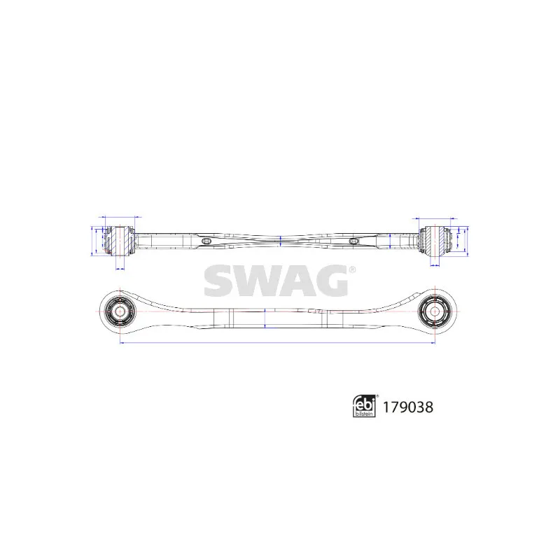 Bras de liaison, suspension de roue arrière droit SWAG 33 10 4782