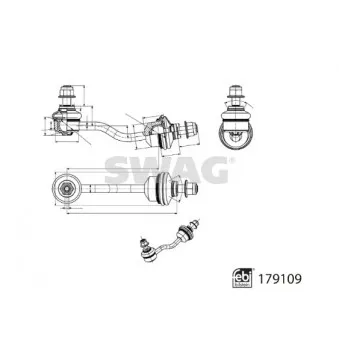 Entretoise/tige, stabilisateur SWAG 33 10 4805