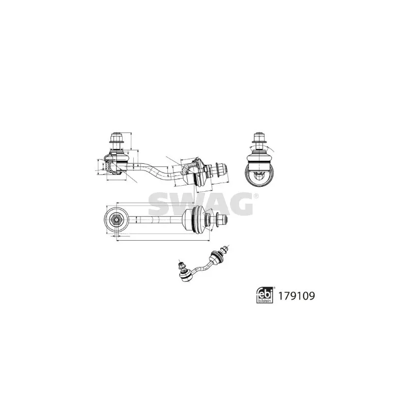 Entretoise/tige, stabilisateur SWAG 33 10 4805