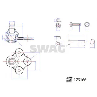 Rotule de suspension SWAG 33 10 4824