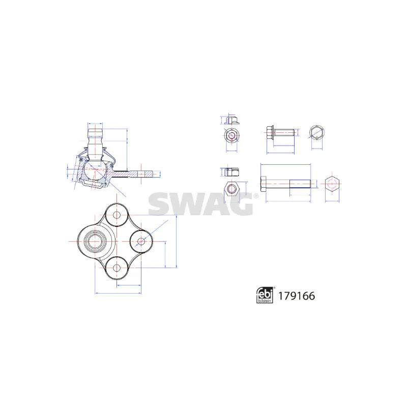 Rotule de suspension SWAG 33 10 4824