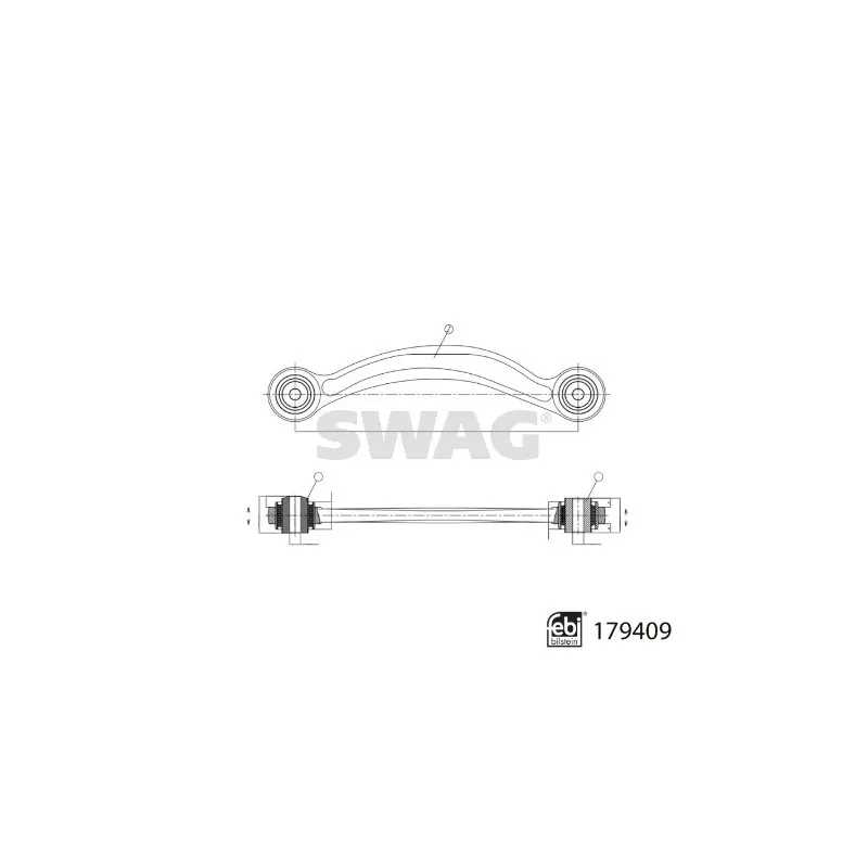 Bras de liaison, suspension de roue arrière droit SWAG 33 10 4911