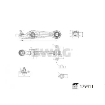Bras de liaison, suspension de roue avant SWAG 33 10 4913