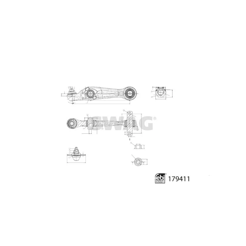 Bras de liaison, suspension de roue avant SWAG 33 10 4913