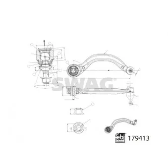 Triangle ou bras de suspension (train avant) SWAG 33 10 4914