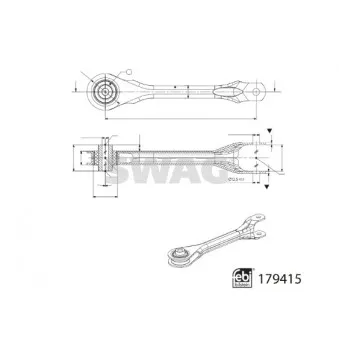 Bras de liaison, suspension de roue arrière SWAG 33 10 4916