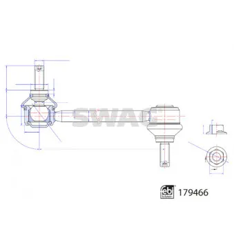 Entretoise/tige, stabilisateur SWAG 33 10 4920