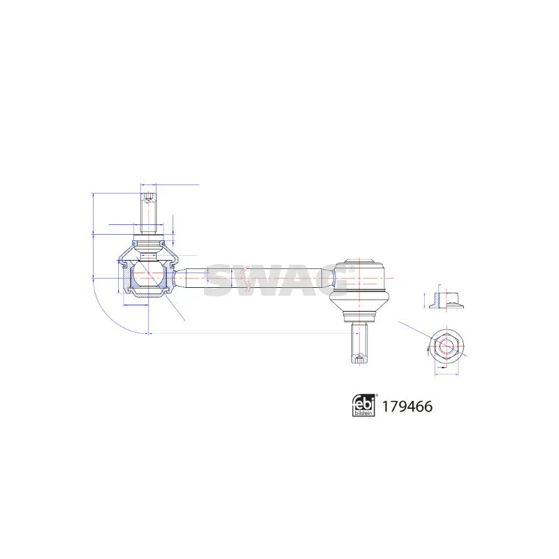 Entretoise/tige, stabilisateur SWAG 33 10 4920