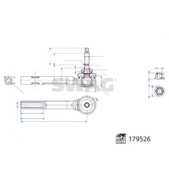 Rotule de barre de connexion SWAG 33 10 4948