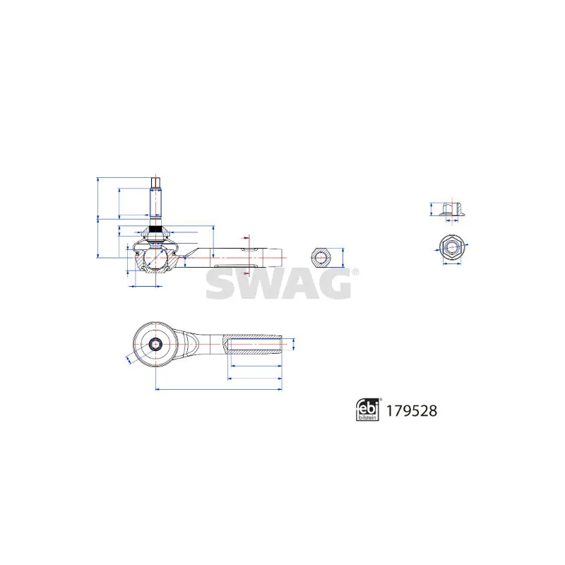 Rotule de barre de connexion SWAG 33 10 4949