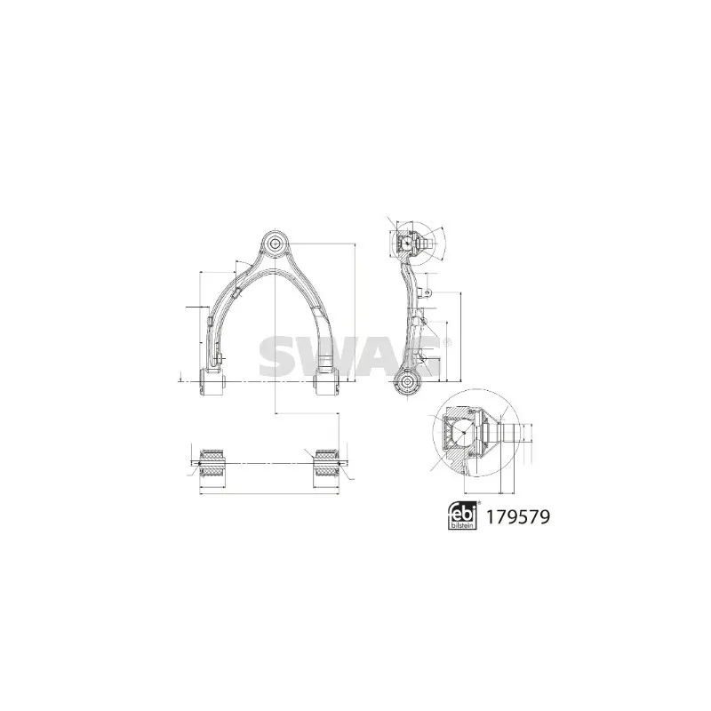 Triangle ou bras de suspension (train avant) SWAG 33 10 4964