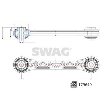 Bras de liaison, suspension de roue arrière SWAG 33 10 5006