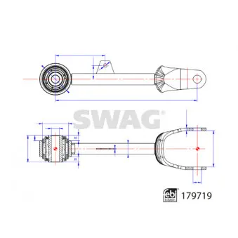 Bras de liaison, suspension de roue arrière SWAG 33 10 5047