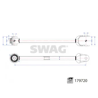 Bras de liaison, suspension de roue arrière SWAG 33 10 5048