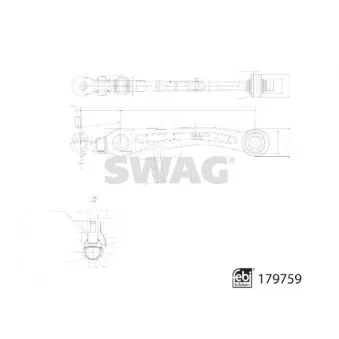 Triangle ou bras de suspension (train avant) SWAG 33 10 5136
