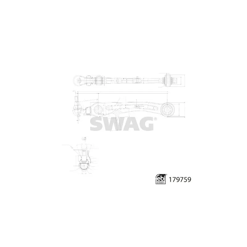 Triangle ou bras de suspension (train avant) SWAG 33 10 5136
