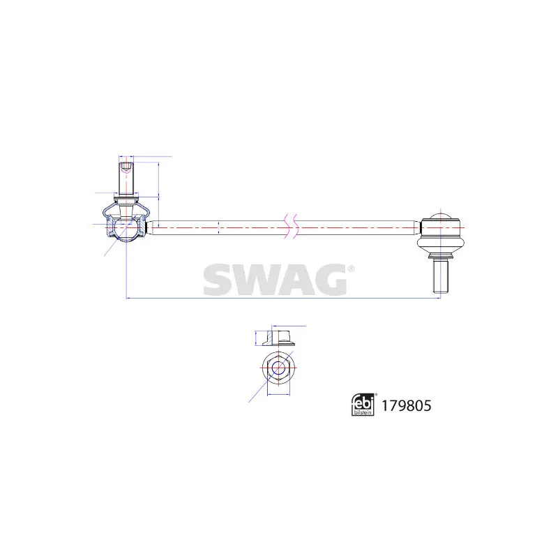Entretoise/tige, stabilisateur SWAG 33 10 5249