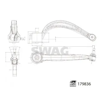 Triangle ou bras de suspension (train avant) SWAG 33 10 5294