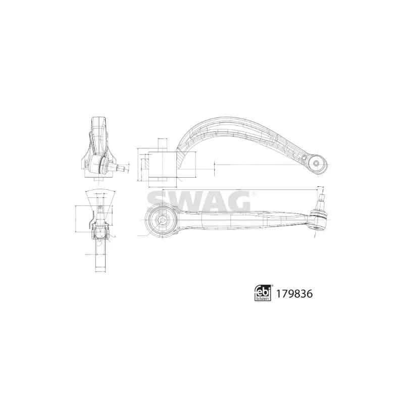 Triangle ou bras de suspension (train avant) SWAG 33 10 5294