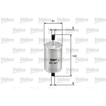 Filtre à carburant VALEO 587001