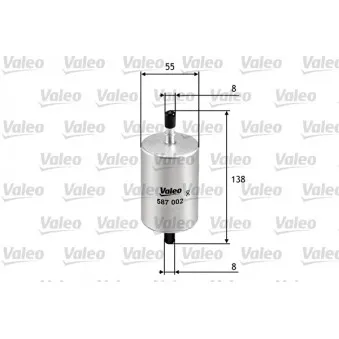 Filtre à carburant VALEO 587002