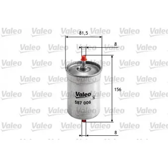 Filtre à carburant VALEO 587006