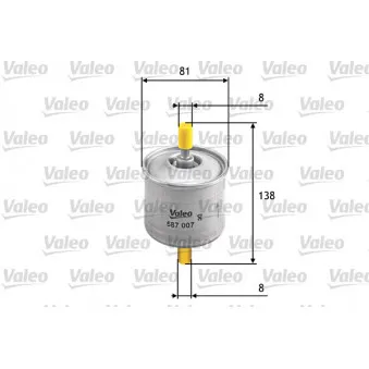 Filtre à carburant VALEO 587007