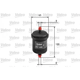 Filtre à carburant VALEO 587009