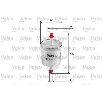Filtre à carburant VALEO 587012