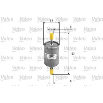 Filtre à carburant VALEO 587046