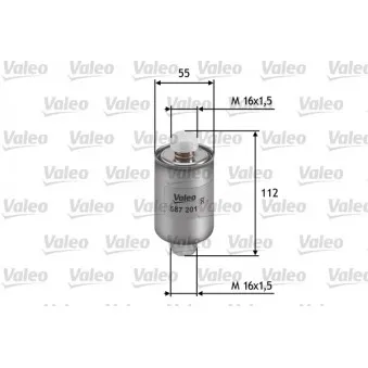 Filtre à carburant VALEO 587201