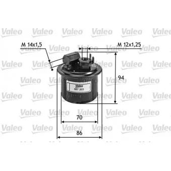Filtre à carburant VALEO 587203