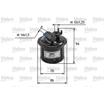 Filtre à carburant VALEO 587217