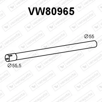 Tuyau d'échappement VENEPORTE VW80965