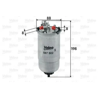 Filtre à carburant VALEO 587502