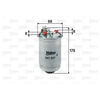 Filtre à carburant VALEO 587507