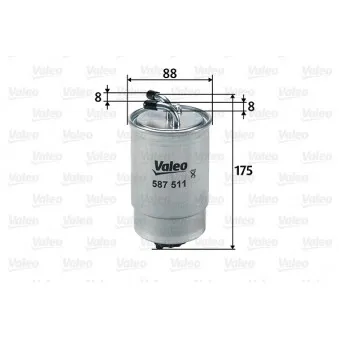 Filtre à carburant VALEO 587511