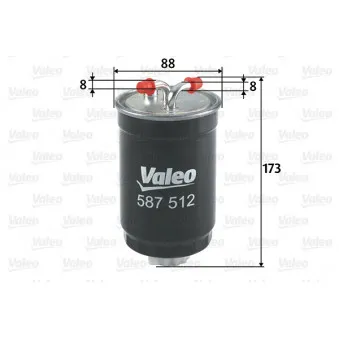 Filtre à carburant VALEO 587512