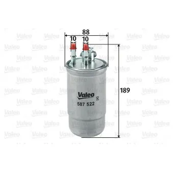 Filtre à carburant VALEO 587522